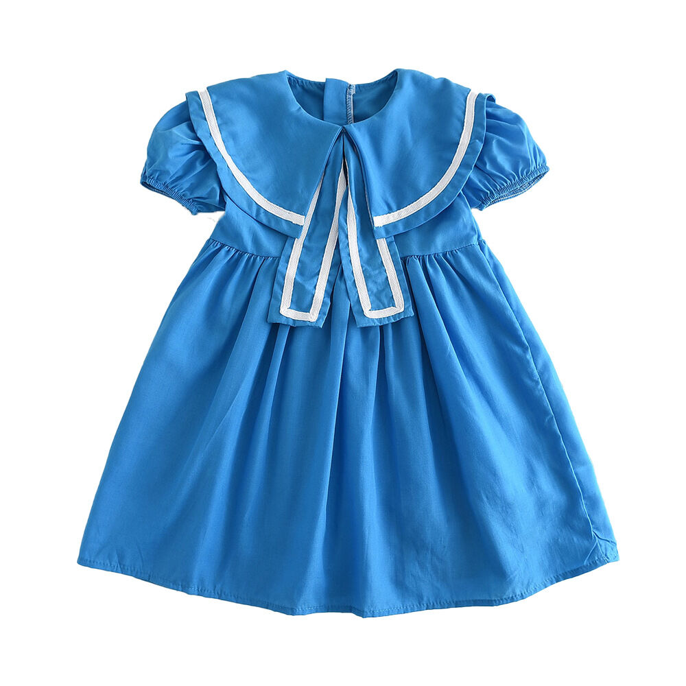 18M-7Y Blue Collar Dress Infant Clothing Wholesale Suppliers – Akidstar